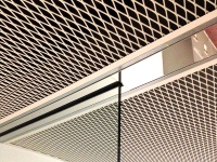 expanded metal mesh ceilings in shopping mall