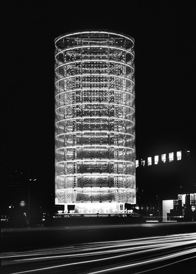the expanded metal surface of the tower of winds