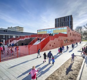 An expanded metal amusement park for children