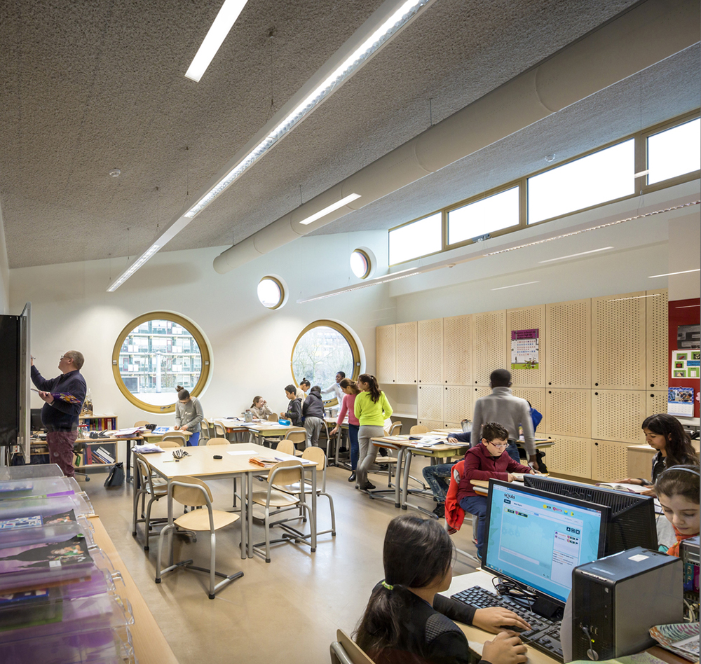 small classroom equipped with teaching tools