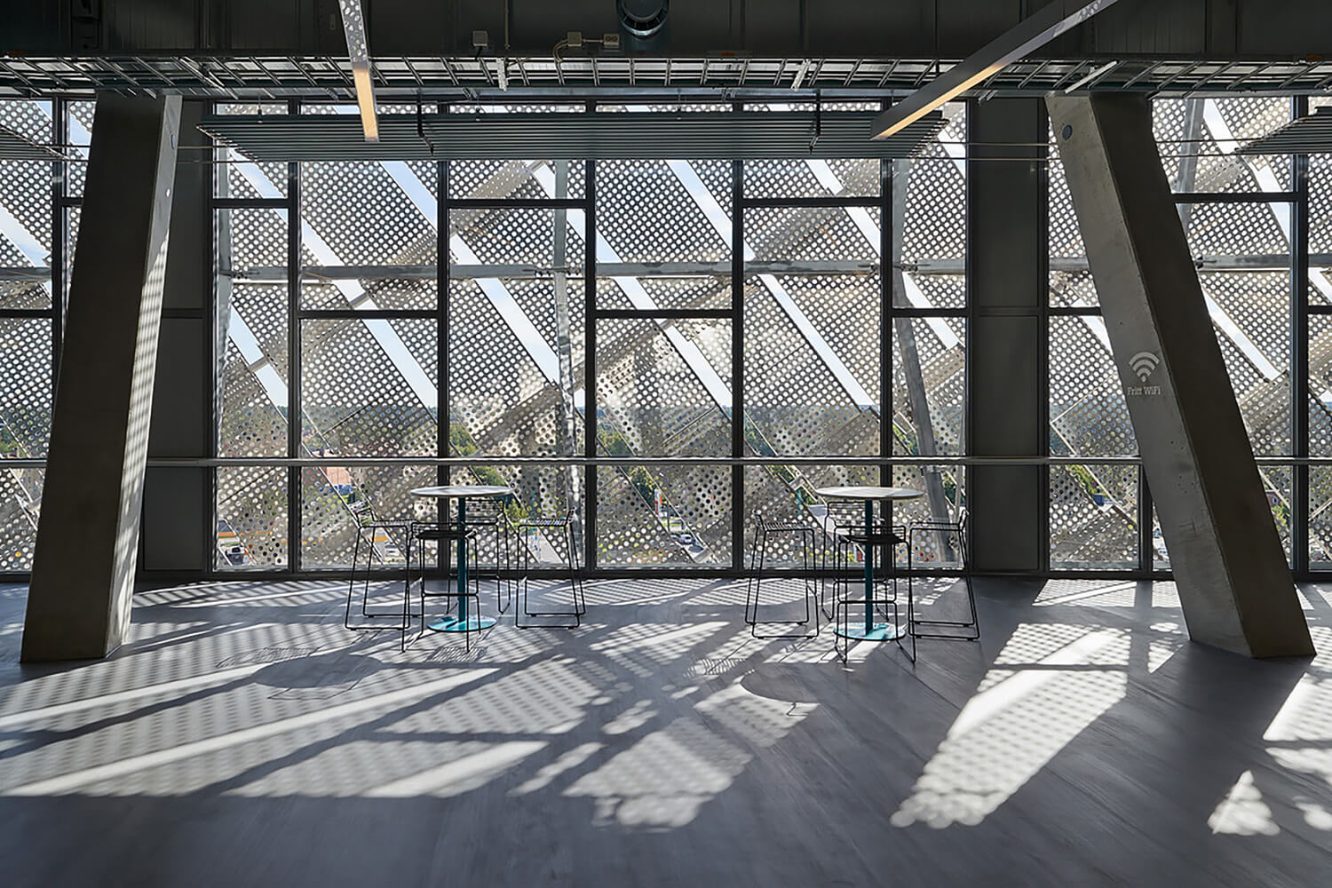 the use of expanded metal as the furnishings