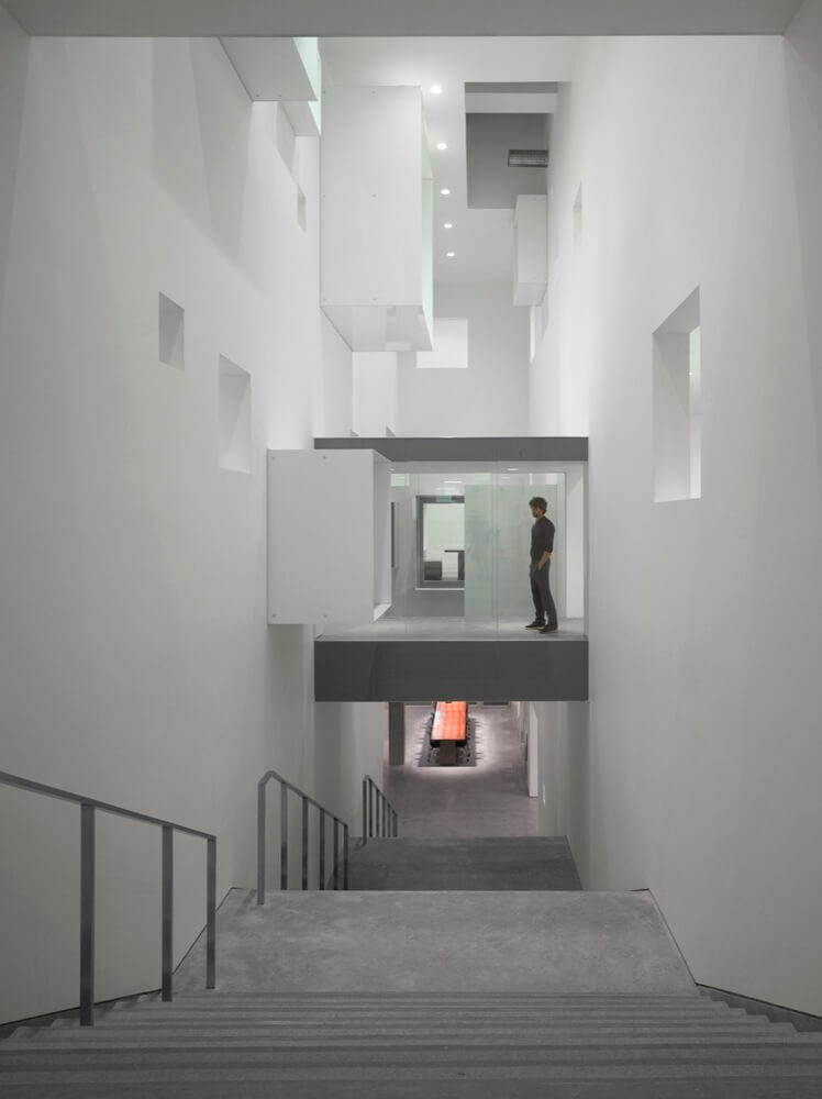 atrium and stone stairs