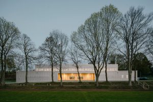 Two-Field Sportshall  in expanded metal facades