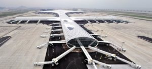 Shenzhen Bao’an International Airport——A manta ray with white expanded metal surface