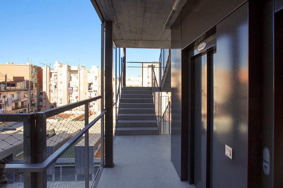 expanded metal stairs and fence